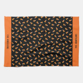 Halloween Candy Corn Muster Personalisiert Geschirrtuch (Horizontal)