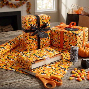 Halloween Candy Corn Nahtloses Muster Geschenkpapier