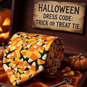 Halloween Candy Corn nahtloses Muster Krawatte