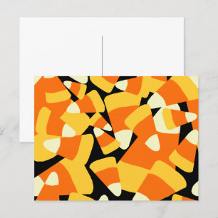 Halloween Candy Corn nahtloses Muster Postkarte