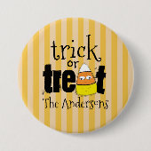 Halloween Candy Corn Niedlich Whimsical Funny Button (Vorderseite)