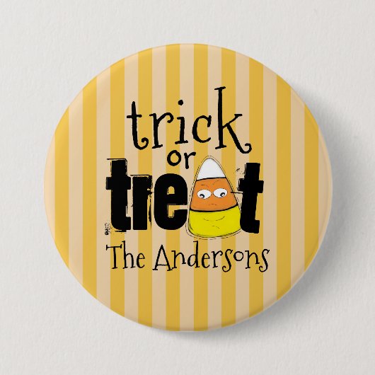 Halloween Candy Corn Niedlich Whimsical Funny Button (Vorderseite)