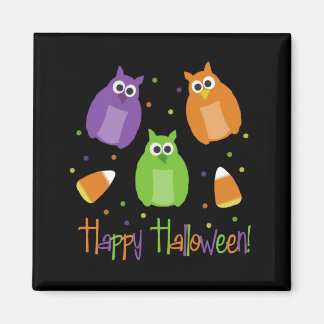 Halloween Candy Corn Owls Magnet
