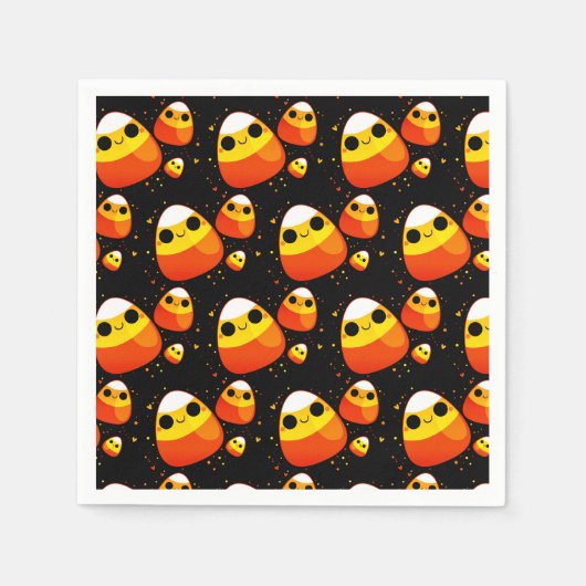 Halloween Candy Corn Paper Napkins Serviette (Vorderseite)