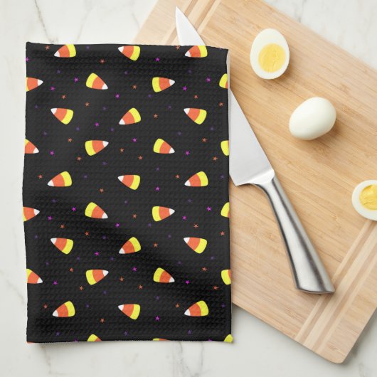 Halloween Candy Corn Pattern Geschirrtuch (Viertel Falte)
