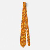 Halloween Candy Corn Pattern Orange Krawatte (Vorderseite)
