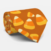Halloween Candy Corn Pattern Orange Krawatte (Gerollt)