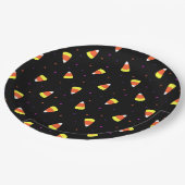 Halloween Candy Corn Pattern Pappteller (Schrägansicht)