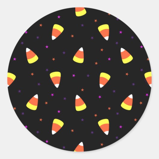 Halloween Candy Corn Pattern Runder Aufkleber (Vorderseite)
