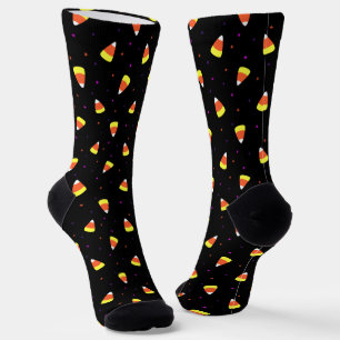 Halloween Candy Corn Pattern Socken