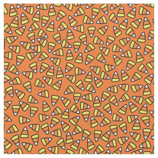 Halloween Candy Corn Pattern Stoff (Nahaufnahme)