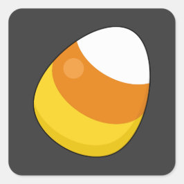 Halloween Candy Corn Quadratischer Aufkleber