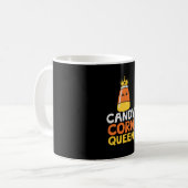 Halloween Candy Corn Queen Crown Niedliche Geburts Kaffeetasse (Vorderseite Links)