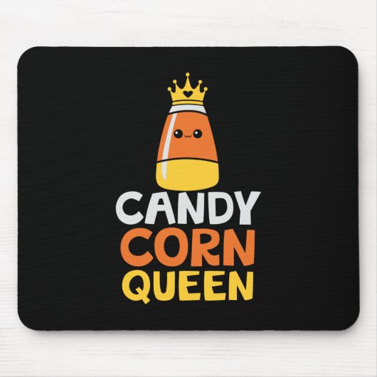Halloween Candy Corn Queen Crown Niedliche Geburts Mousepad (Vorne)