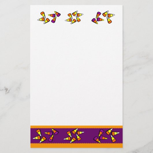 Halloween Candy Corn Schlicht Stationery Briefpapier (Vorderseite)
