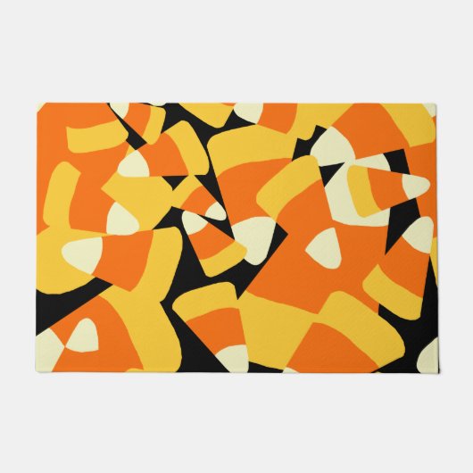 Halloween Candy Corn Seamless Pattern Fußmatte (Vorderseite)