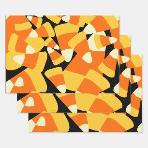 Halloween Candy Corn Seamless Pattern Geschenkpapier Set