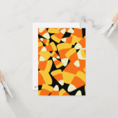 Halloween Candy Corn Seamless Pattern Karte (Vorderseite/Rückseite Beispiel)