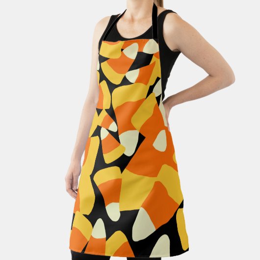 Halloween Candy Corn Seamless Pattern Schürze (InSitu)