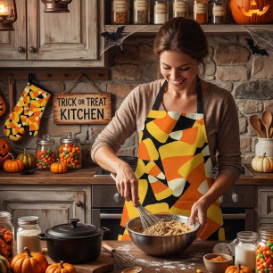 Halloween Candy Corn Seamless Pattern Schürze