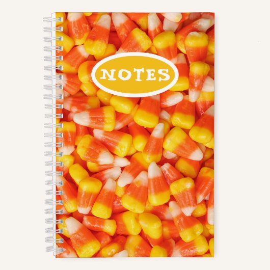 Halloween Candy Corn Spiral Notebook Notizblock (Vorderseite)