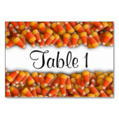 Halloween Candy Corn Tischnummer (Vorderseite)