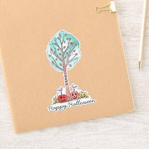 Halloween Candy Corn Tree Aufkleber