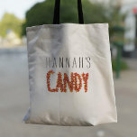 Halloween Candy Corn Trick oder Treat Personalisie Tragetasche<br><div class="desc">Personalisierte Halloween Candy Bag. Viel Spaß beim Trick oder der Behandlung in der Nacht! Geeignet für Ihren Haufen von Süßmais - Sie würden hier viel hineinpassen. Personalisieren Sie mit Ihrem Namen. Frohe Halloween!</div>