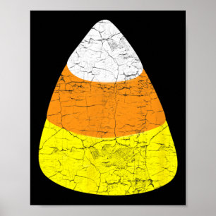 Halloween Candy Corn Vintage-Illustration - Süßigk Poster