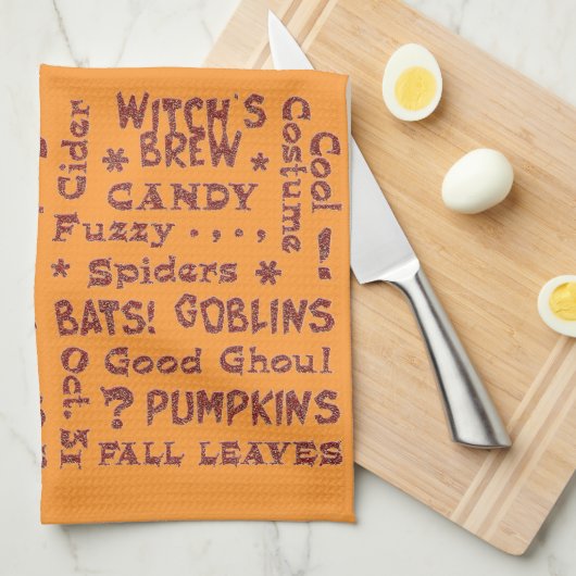 Halloween Candy Costume Oct 31 Orange und Black Geschirrtuch (Viertel Falte)