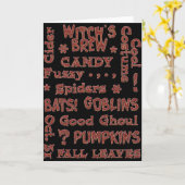 Halloween Candy Costume Oct 31 Orange und Black Karte (Gelbe Blume)