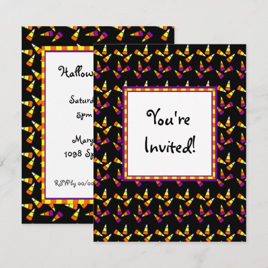 Halloween Candy Custom Party Einladungen (Vorne/Hinten)