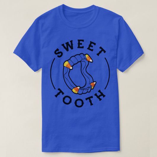Halloween Candy Fangs Sweet Tooth T-Shirt (Design vorne)