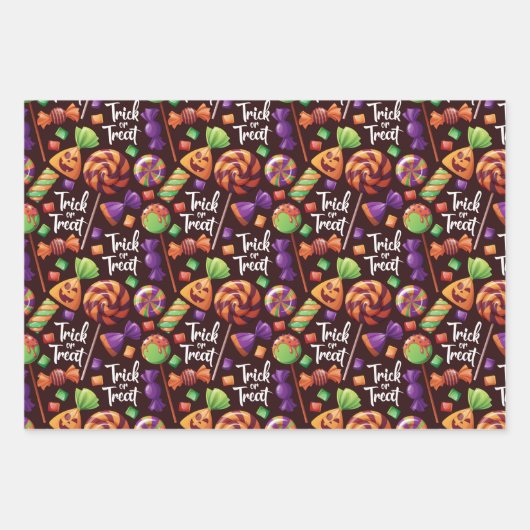 Halloween Candy Geschenkpapier Set (Vorderseite)