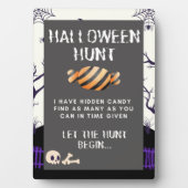 Halloween Candy Hunt Sign Fotoplatte (Vorderseite)