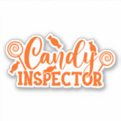 Halloween Candy Inspector Aufkleber (Vorderseite)