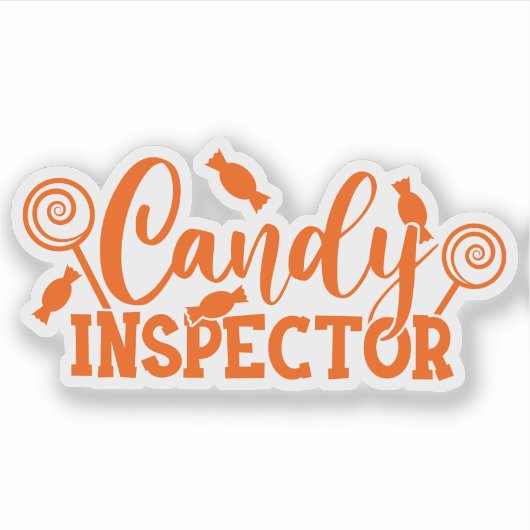 Halloween Candy Inspector Aufkleber (Vorderseite)