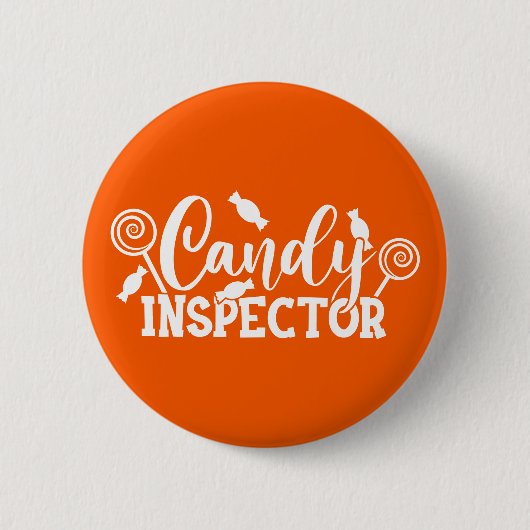 Halloween Candy Inspector Button (Vorderseite)