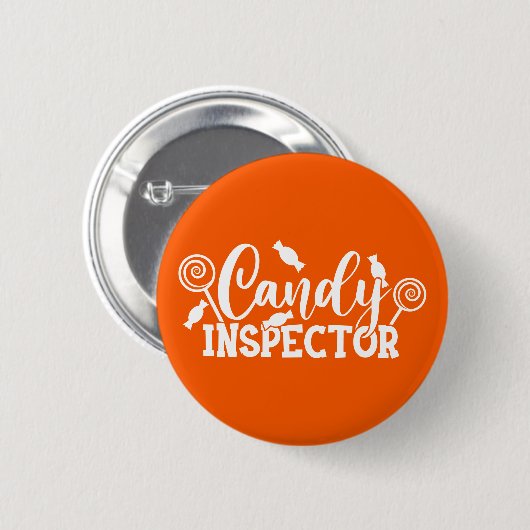 Halloween Candy Inspector Button (Vorne & Hinten)
