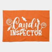 Halloween Candy Inspector Geschirrtuch (Horizontal)