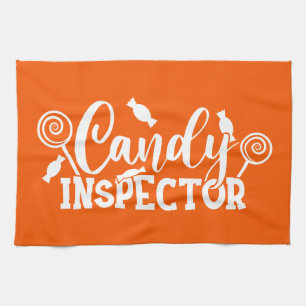 Halloween Candy Inspector Geschirrtuch