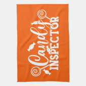 Halloween Candy Inspector Geschirrtuch (Vertikal)