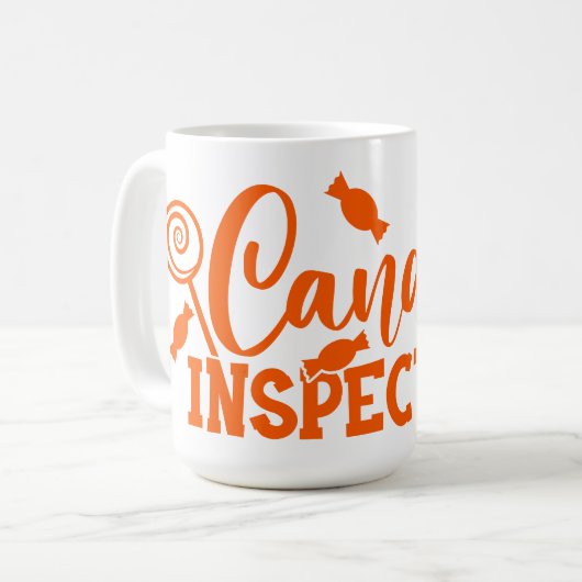 Halloween Candy Inspector Kaffeetasse (Vorderseite Links)
