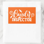 Halloween Candy Inspector Rechteckiger Aufkleber (Tasche)