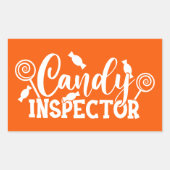 Halloween Candy Inspector Rechteckiger Aufkleber (Vorderseite)