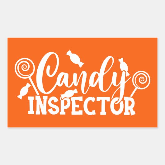 Halloween Candy Inspector Rechteckiger Aufkleber (Vorderseite)