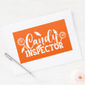 Halloween Candy Inspector Rechteckiger Aufkleber (Umschlag)