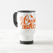 Halloween Candy Inspector Reisebecher (Vorderseite Links)