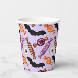 Halloween Candy Leckereien Lila Pappbecher