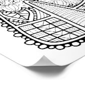 Halloween Candy Mais Coloring Page Art Poster (Ecke)